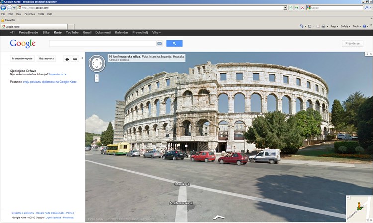 Pula na Google Street Viewu