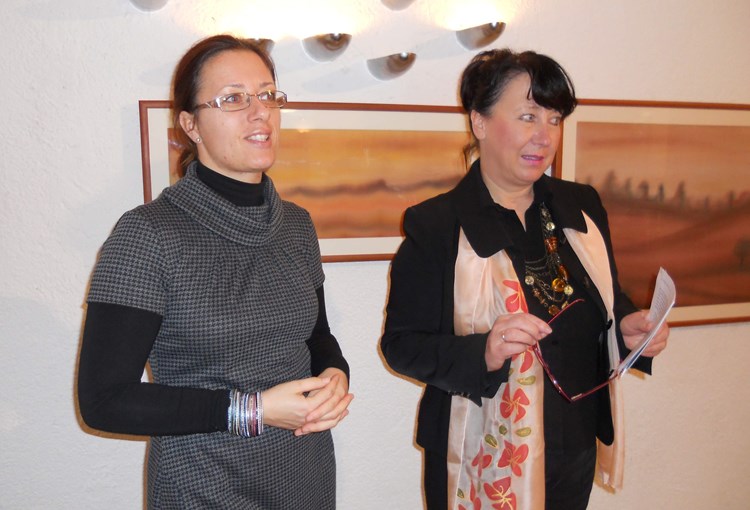 Iva Ciceran i Mirjana Pavletić na otvaranju izložbe