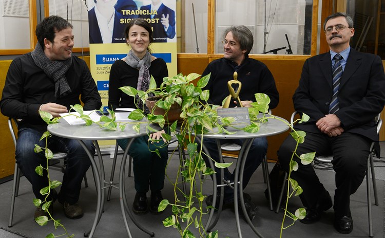 Sponza, Kaštelan, Torbica i Orbanić na konferenciji za novinare (M. ANGELINI)