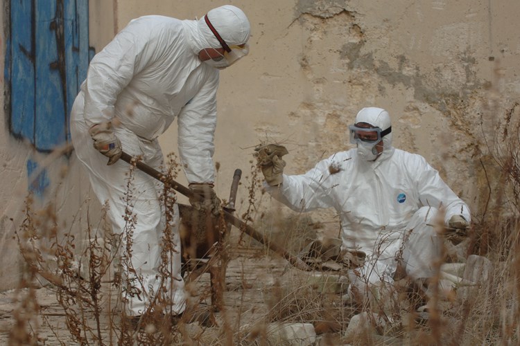 Radnici uklanjaju azbest (M. MIJOŠEK)