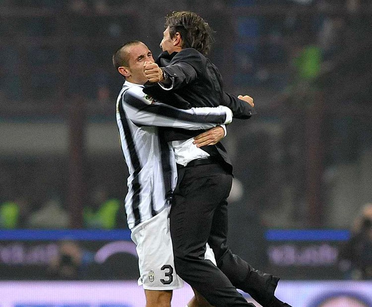 Giorgio Chiellini i Antonio Conte (Foto Reuters/Arhiva)