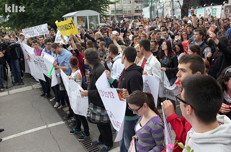 Prosvjed studenata u Sarajevu (D. SEKULIĆ/Klix.ba)
