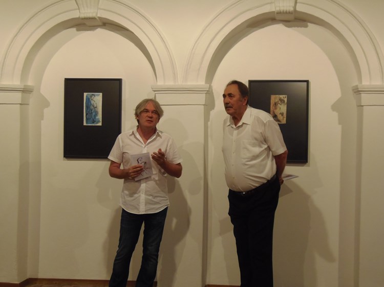 Saša Nikolić i Vladimir Orlić na otvaranju izložbe (G. ČALIĆ ŠVERKO)