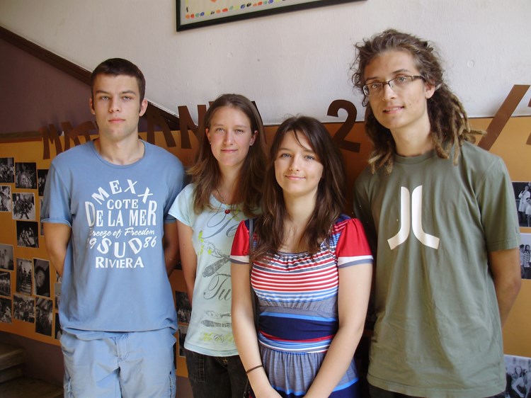 Ivan Gržetić, Nina Zupičić, Matea Prenc i Majama Ramun Milićević, učenici Gimnazije u Puli (M. JERIN)