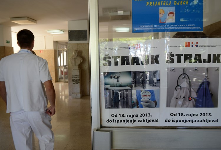 Štrajk bolničkih liječnika počeo je 18. rujna i najduži je do sada u hrvatskom zdravstvu (M. ANGELINI)