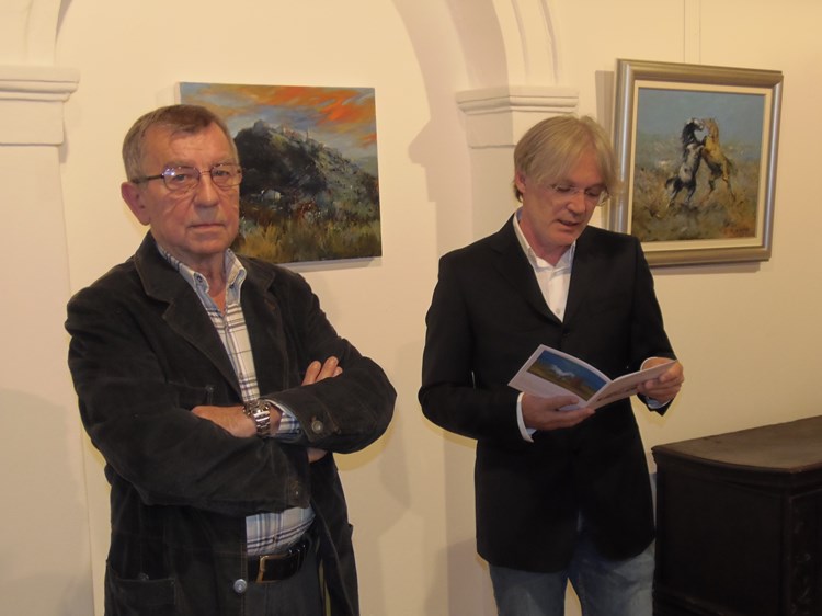 Zlatko Sirotić i Saša Nikolić na otvaranju izložbe