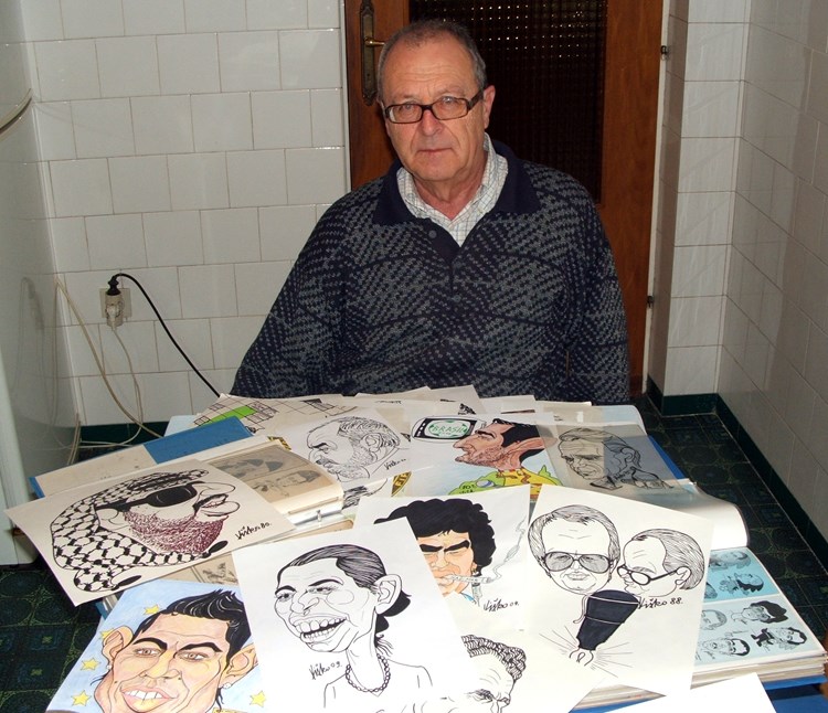 Mario Višković i njegove karikature (R. SELAN)
