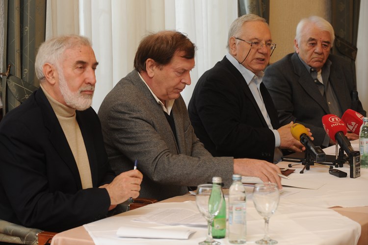 Drago Kraljević, Mario Sošić, Aldo Sinković i Josip Iskra na konferenciji za novinare (M. MIJOŠEK)