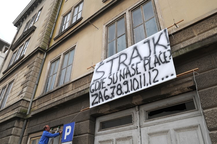 Opći je štrajk organiziran kao štrajk solidarnosti s radnicima Arene modne kuće iz Pule i Lipika (D. Št.)
