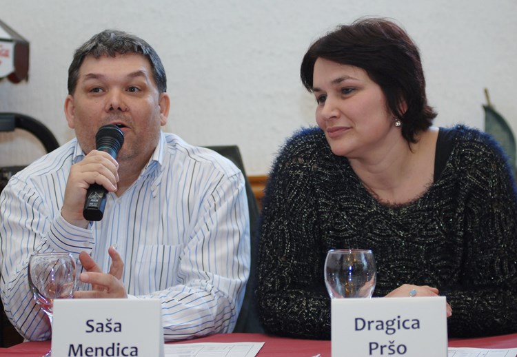 Saša Mendica i Dragica Pršo