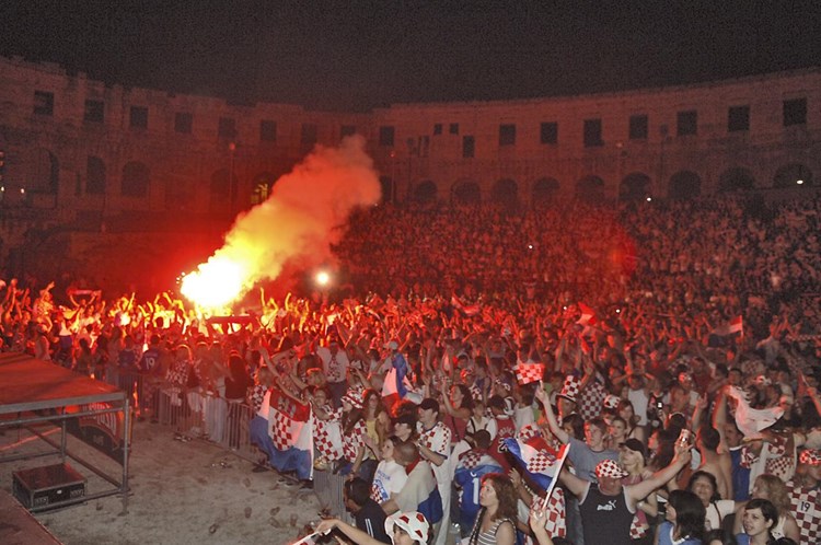 U Areni se 2008. pratila utakmica Hrvatska - Turska (Arhiva GI)