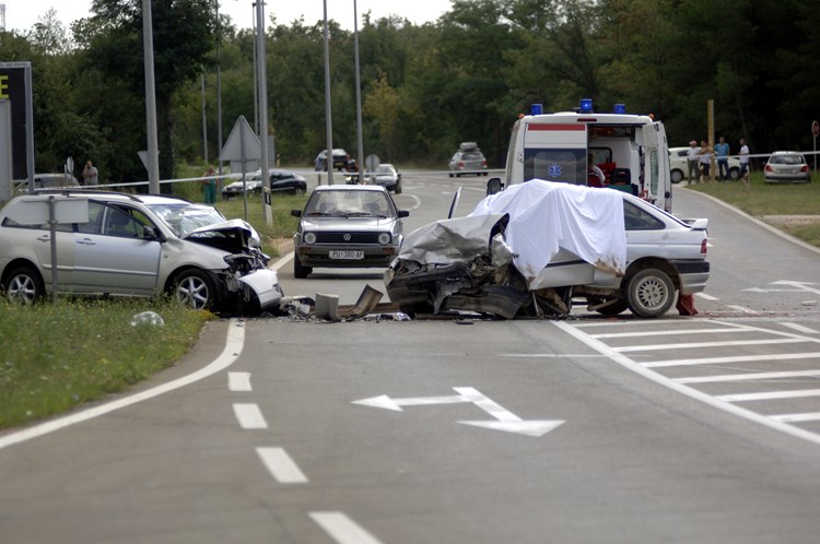 Prometna nesreća na cesti Žbandaj - Poreč (M. SARDELIN)