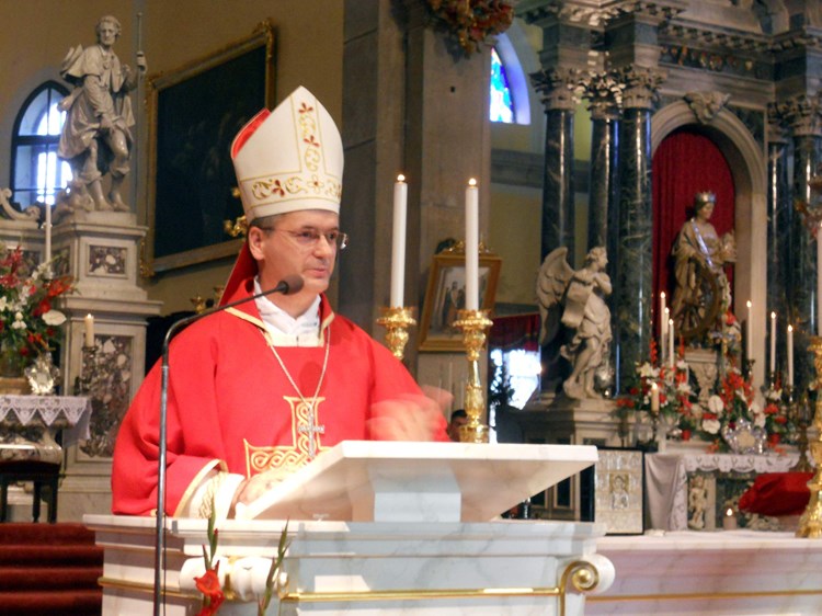 Mons. Marin Barišić, tijekom svete mise