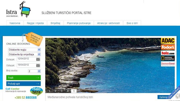 Na službenom turističkom portalu Istre za sada ostaje 'stari' slogan