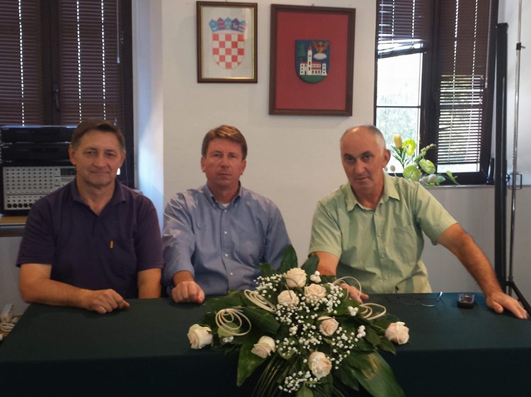 Aldo Bančić, Ratko Jeromela i Luciano Žufić (Foto: SDP Žminj)