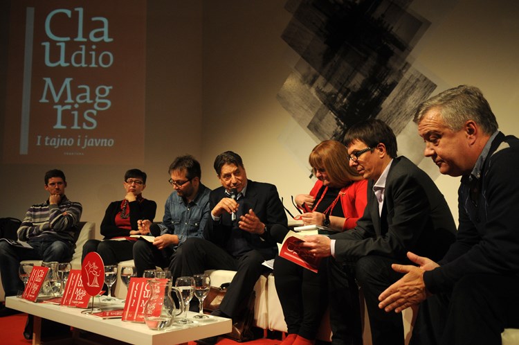 Antonio Giudici, Carla Rotta, Max Blažević, Claudio Magris, Ljiljana Avirović, Seid Serdarević i Fabrizio Radin (D. Š.)