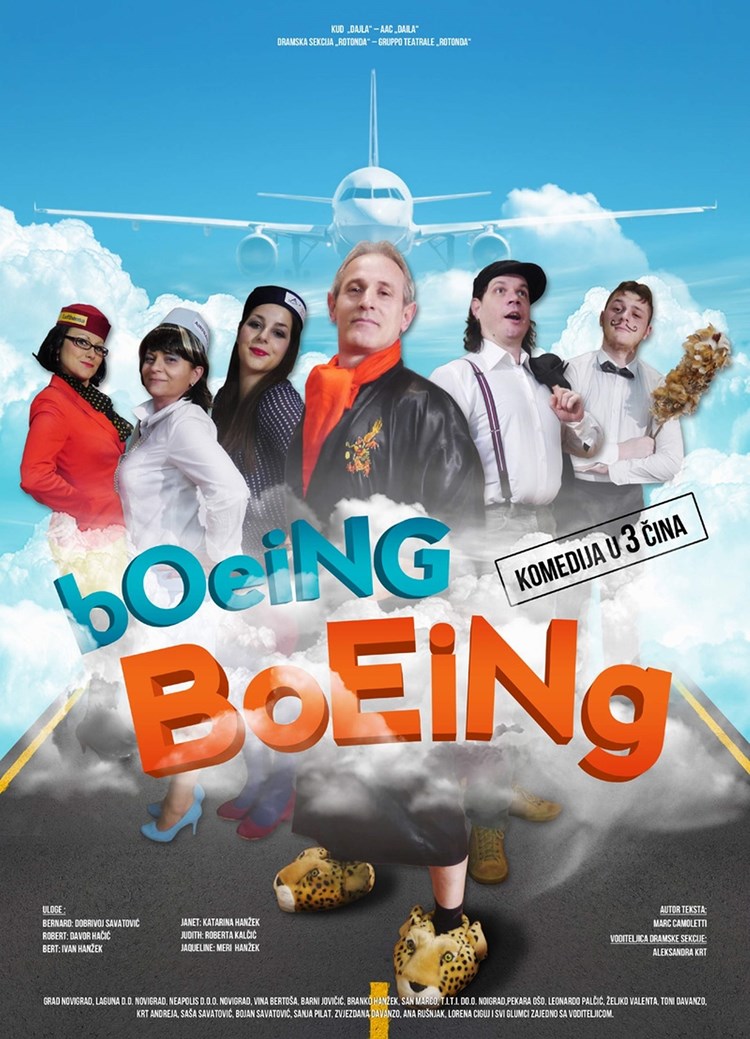 Plakat predstave "Boeing-Boeing"