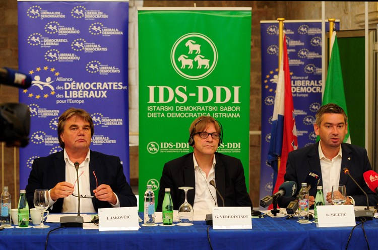 Ivan Jakovčić, Guy Verhofstadt i Boris Miletić (M. MIJOŠEK)