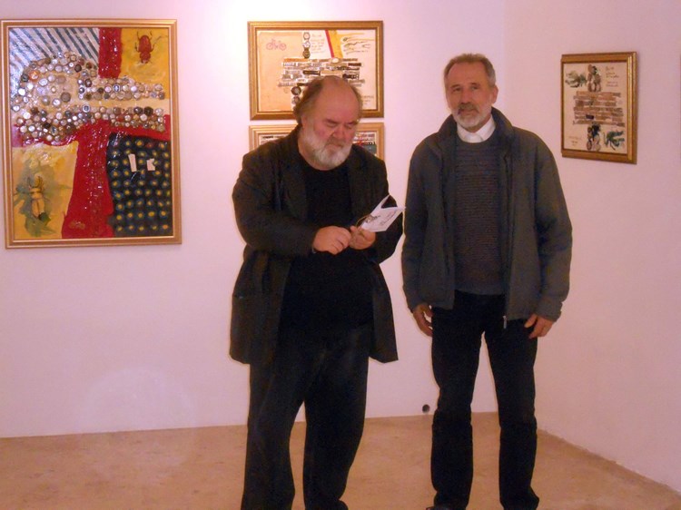Drago Orlić i Dario Sošić na otvorenju izložbe