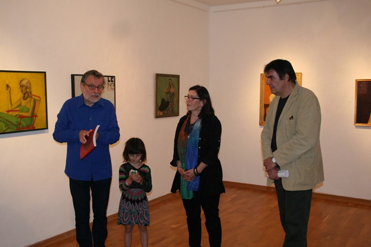 Rok i Lea Zelenko i Eugen Borkovsky na otvaranju izložbe