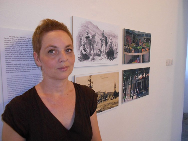 Koautorica izložbe Tanja Kocković Zaborski iz pazinskog Etnografskog muzeja Istre (Davor ŠIŠOVIĆ)