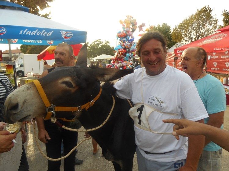 Pobjednik magarac Tango s vlasnikom Antoniom iz Brtonigle