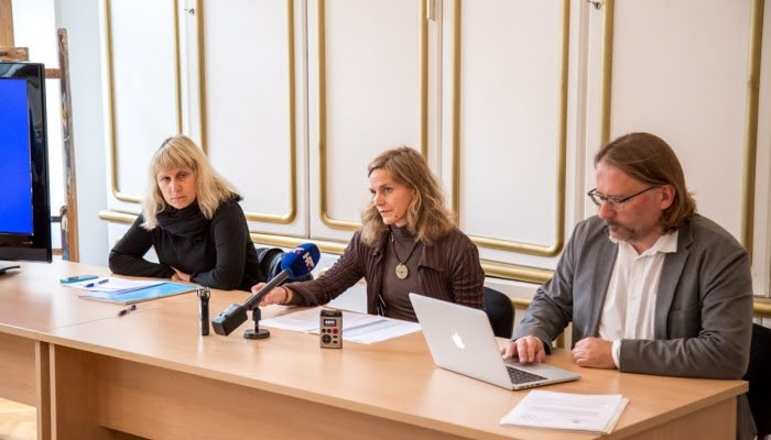 Mirna Belina, Jelena Paljan i Hrvoje Hribar na konferenciji za novinare (Filip Trezner/HAVC)