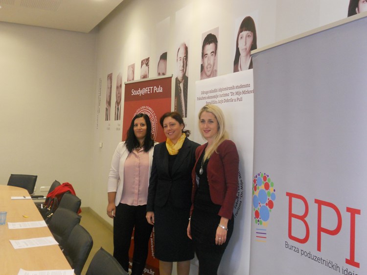 Rabar, Katić i Križman Pavlović na predstavljanju završne konferencije projekta "Burza poduzetničkih ideja 2016" (B. P.)
