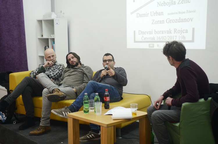 Damir Urban, Nebojša Zelič, Zoran Grozdanov i moderator Bojan Žižović (Dejan ŠTIFANIĆ)