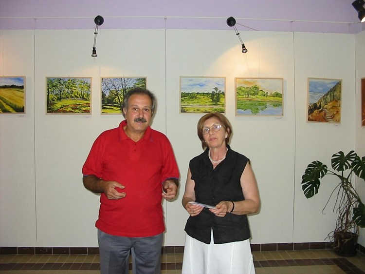 Anđelo Cvjetković, tajnik ULIKS-a i slikarica Slavica Kljajić