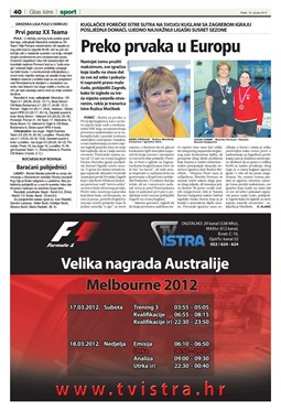Glas Istre: petak, 16. ožujak 2012. - stranica 40