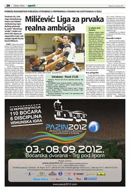 Glas Istre: četvrtak, 23. kolovoz 2012. - stranica 36