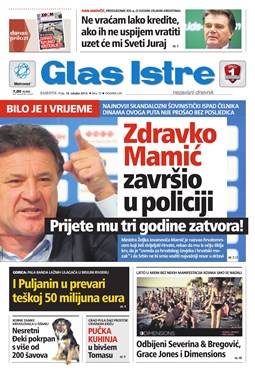 Glas Istre: subota, 16. ožujak 2013.