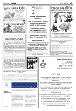 Glas Istre: petak, 13. listopad 2006. - stranica 47