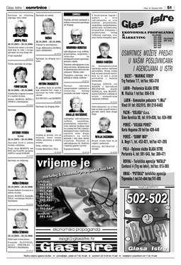 Glas Istre: petak, 20. listopad 2006. - stranica 51