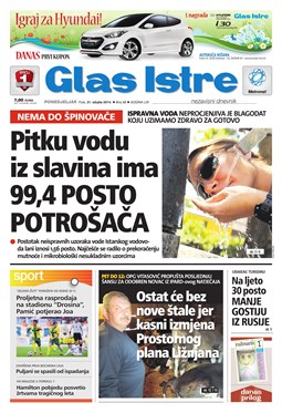 Glas Istre: ponedjeljak, 31. ožujak 2014.