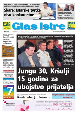Glas Istre: utorak, 31. listopad 2006.