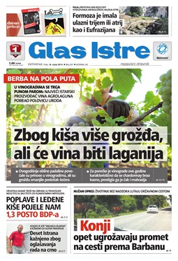 Glas Istre: četvrtak, 18. rujan 2014.