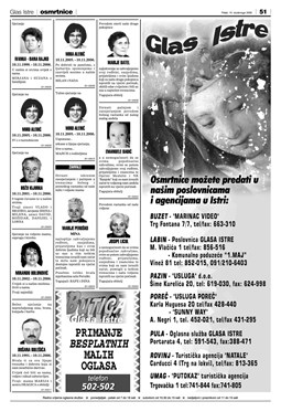 Glas Istre: petak, 10. studeni 2006. - stranica 51