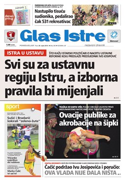 Glas Istre: ponedjeljak, 29. rujan 2014.