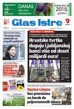 Glas Istre: četvrtak, 18. prosinac 2014.