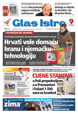 Glas Istre: ponedjeljak, 22. prosinac 2014.