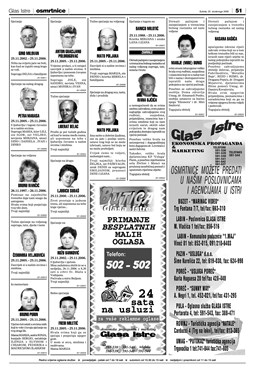 Glas Istre: subota, 25. studeni 2006. - stranica 50