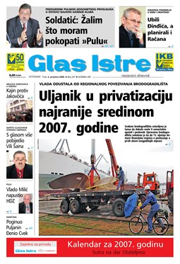 Glas Istre: utorak, 5. prosinac 2006.