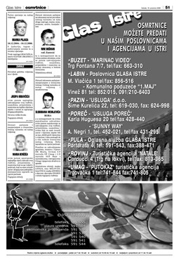 Glas Istre: subota, 16. prosinac 2006. - stranica 51
