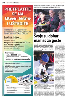 Glas Istre: ponedjeljak, 2. studeni 2015. - stranica 15