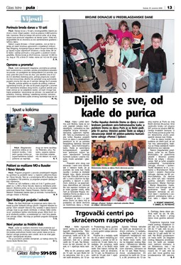 Glas Istre: subota, 23. prosinac 2006. - stranica 13