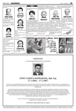 Glas Istre: srijeda, 17. siječanj 2007. - stranica 43