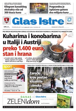 Glas Istre: ponedjeljak, 9. siječanj 2017.