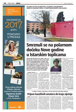 Glas Istre: srijeda, 11. siječanj 2017. - stranica 16